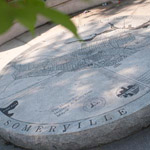 Map of Somerville in granite