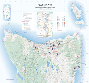 Tasmania Wine & Gastronomy Map 