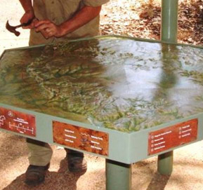 Installation of 3d Terrain Model; photo by Ewin Wood